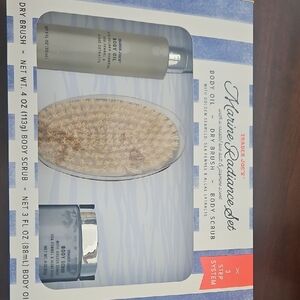 Trader Joe's Marine Radiance Bath Set - Blue and Tan